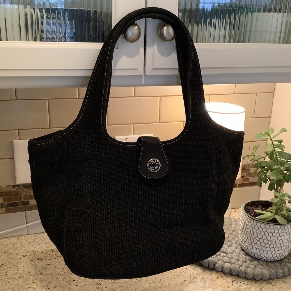 The Sak Black Women's Woven Purse Handbag